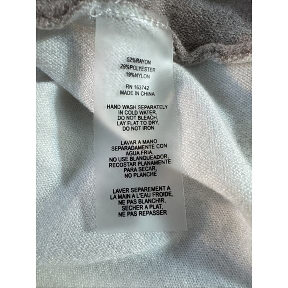 Aaeda Von Mauer Womens Color Block Sweater Hoodie V Neck Large - Picture 12 of 12